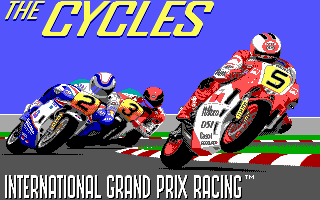 The Cycles: International Grand Prix Racing (DOS) screenshot: Title Screen (EGA)
