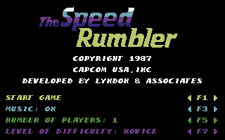 The Speed Rumbler (Commodore 64) screenshot: Title screen