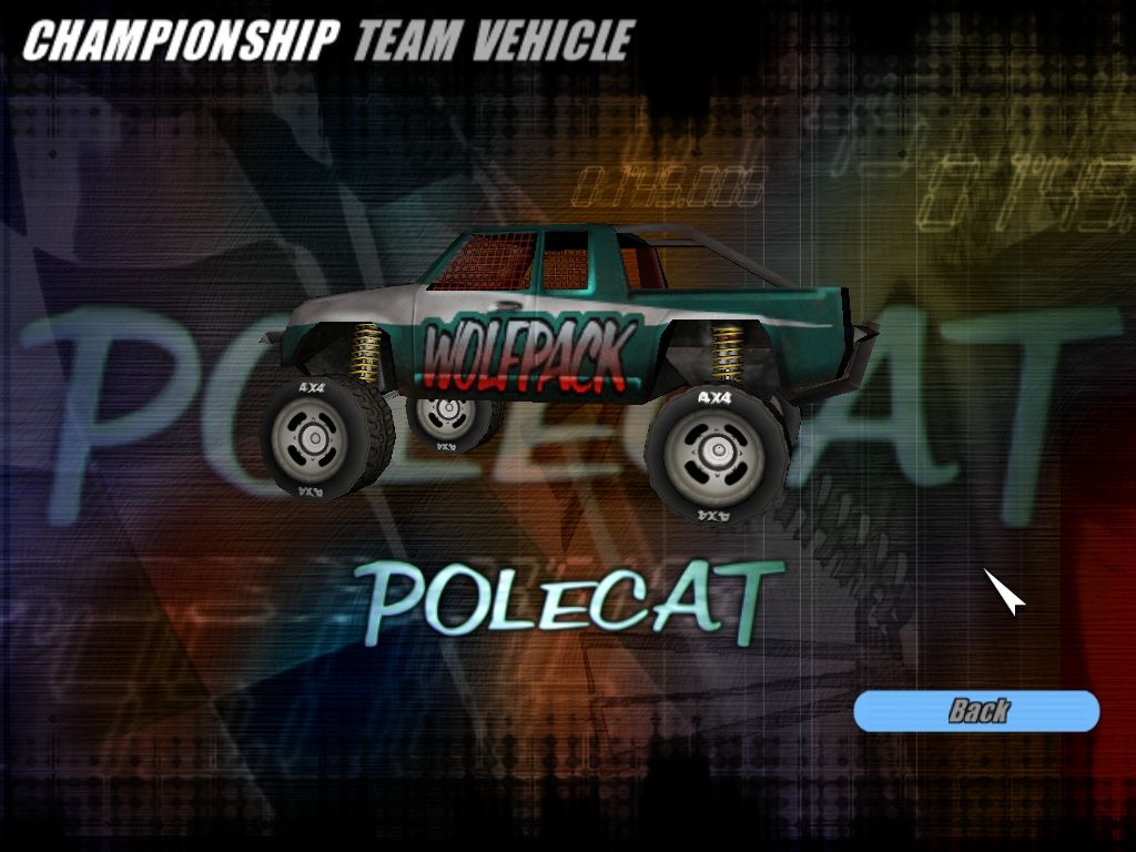 Off-Road Redneck Racing (Windows) screenshot: You can take a look to your next season car.