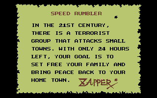 The Speed Rumbler (Commodore 64) screenshot: Intro