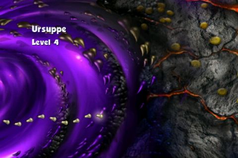 Spore Origins (iPhone) screenshot: Advanced further down the map - but land is still far away.