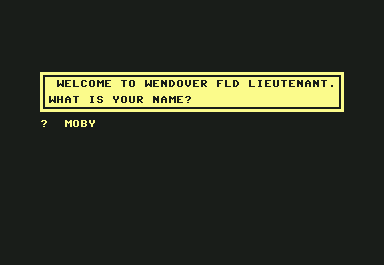 First Over Germany (Commodore 64) screenshot: Game start