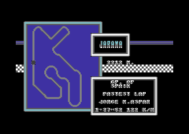 Grand Prix Master (Commodore 64) screenshot: This is the circuit