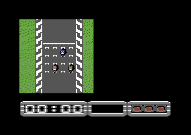 Grand Prix Master (Commodore 64) screenshot: At the starting line
