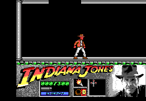 Indiana Jones and the Last Crusade: The Action Game (DOS) screenshot: Level 2 - Start of the Venice Catacombs.