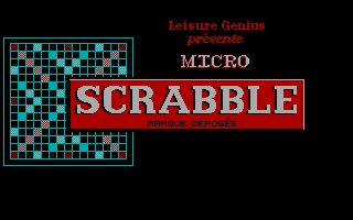 The Computer Edition of Scrabble Brand Crossword Game (DOS) screenshot: Loading screen (CGA) (Micro Scrabble)