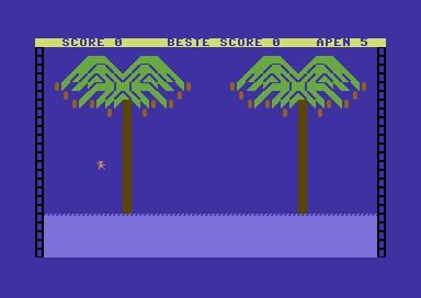 Alligator Moeras (Commodore 64) screenshot: Starting the game