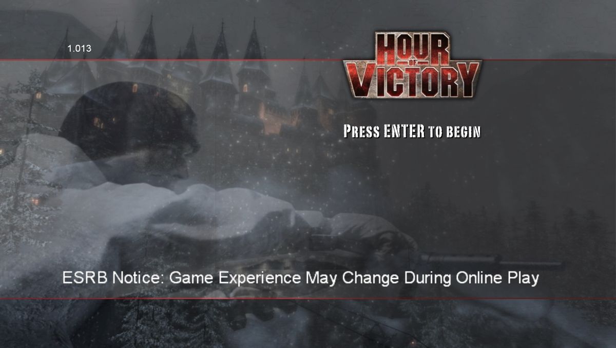 Hour of Victory (Windows) screenshot: Title Screen