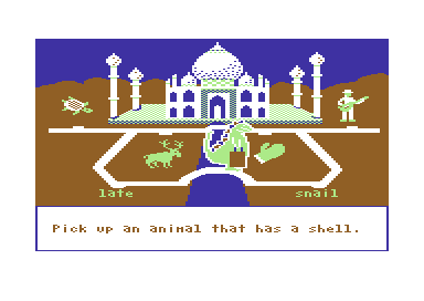 Bagasaurus (Commodore 64) screenshot: Getting harder.
