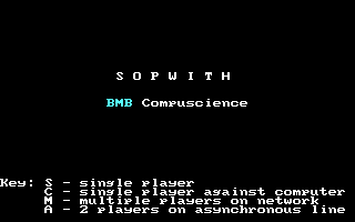 Sopwith (DOS) screenshot: Title screen