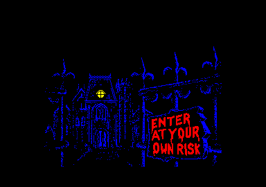 The Rocky Horror Show (Amstrad CPC) screenshot: The mansion
