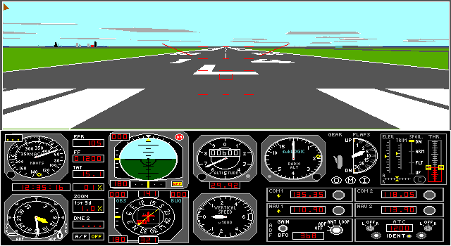 Flight Assignment: Airline Transport Pilot (DOS) screenshot: Our starting location