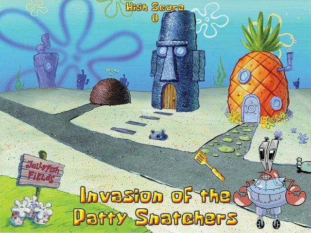 Spongebob Squarepants: Operation Krabby Patty (Windows) screenshot: The first game is Invasion Of The Patty Snatchers which is explained in the following animation