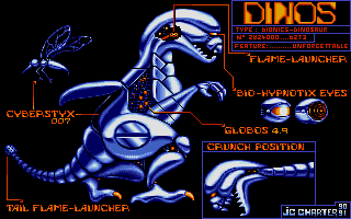 Metal Mutant (DOS) screenshot: Dinos (VGA)