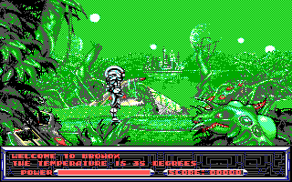 Metal Mutant (DOS) screenshot: Starting location (EGA)