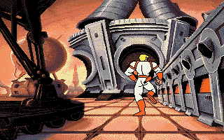 Space Ace (DOS) screenshot: Run Space Ace!