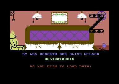 Zzzz (Commodore 64) screenshot: Title screen.