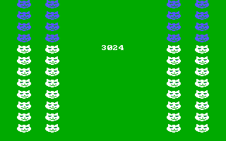 Alley Cat (PC Booter) screenshot: Some bonus points (PCjr)