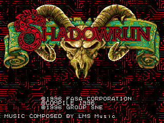 Shadowrun (SEGA CD) screenshot: Title screen