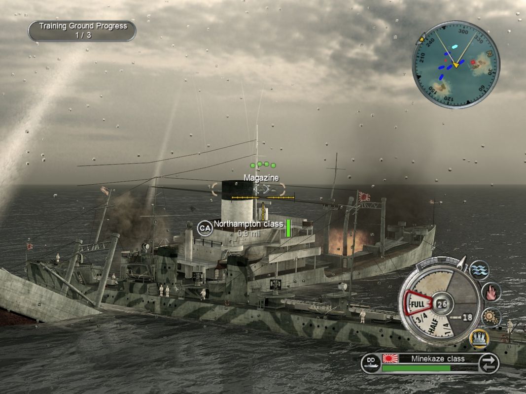 Battlestations: Pacific (Windows) screenshot: Don't try this in real-life captains!
