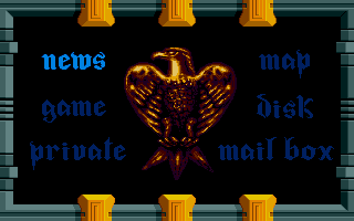 Golden Eagle (DOS) screenshot: Terminal's menu (VGA)