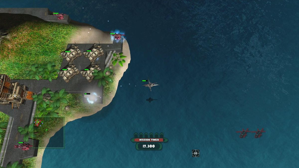 Exisled (Xbox 360) screenshot: Shooting some enemies (Trial version)