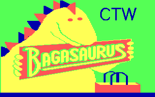 Bagasaurus (DOS) screenshot: Title Screen.
