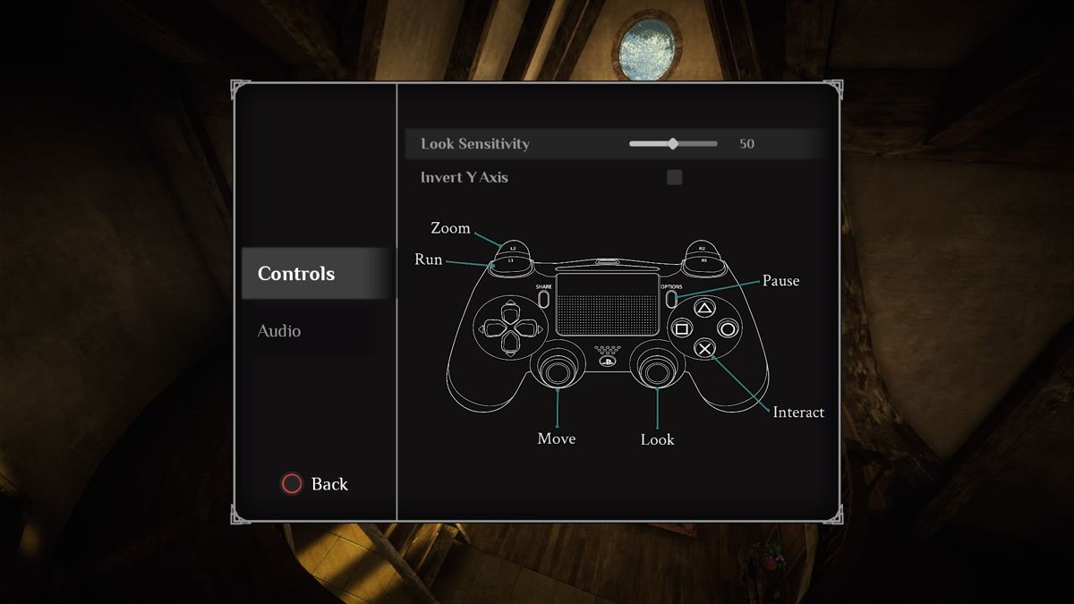 Leaving Lyndow (PlayStation 4) screenshot: Gameplay controls