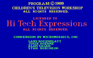 Bagasaurus (DOS) screenshot: Credits and Copyright Screen.