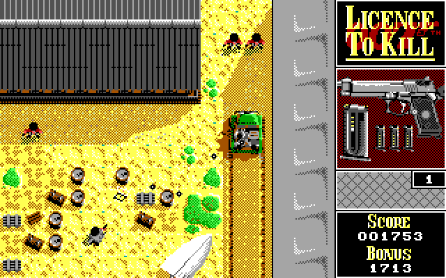 007: Licence to Kill (DOS) screenshot: 2nd level (EGA)