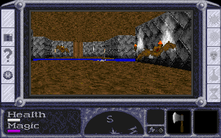 Thor's Hammer (DOS) screenshot: Meet the very first enemy: bats! You're going to see a lot of them throughout the game.