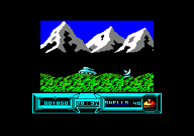 Battle Valley (Amstrad CPC) screenshot: Attacking an enemy