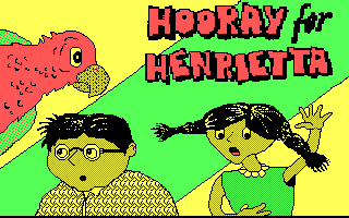 Hooray for Henrietta (DOS) screenshot: The title screen