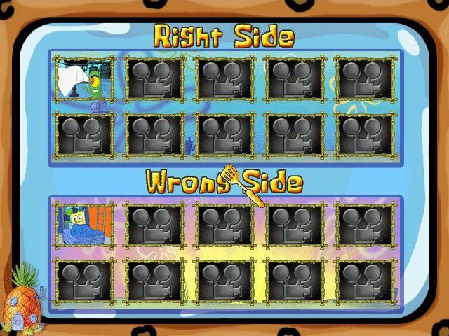Spongebob Squarepants: Operation Krabby Patty (Windows) screenshot: As the player progresses through the game they unlock a series of animations or in-game movies
