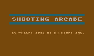 Shooting Arcade (Atari 8-bit) screenshot: Title screen