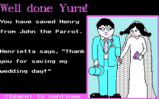 Hooray for Henrietta (DOS) screenshot: The happy wedding