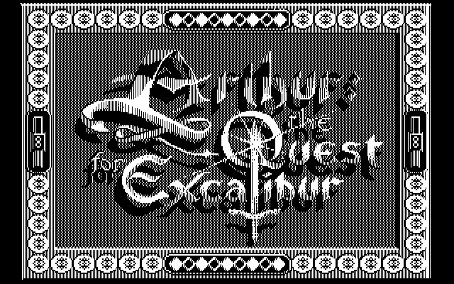 Arthur: The Quest for Excalibur (DOS) screenshot: Title screen (CGA)
