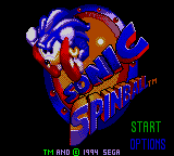 Sonic the Hedgehog: Spinball (Game Gear) screenshot: Title