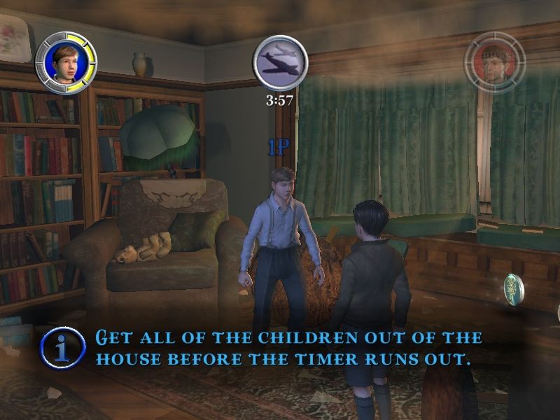 The Chronicles of Narnia: The Lion, the Witch and the Wardrobe (Windows) screenshot: In the first mission you need to bring out all the children from the house