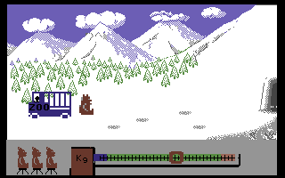 Perils of ... Bear George (Commodore 64) screenshot: The Zoo catched me