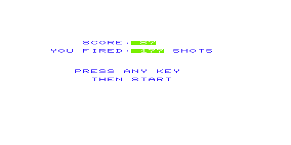 Invader Fall (VIC-20) screenshot: Final summary
