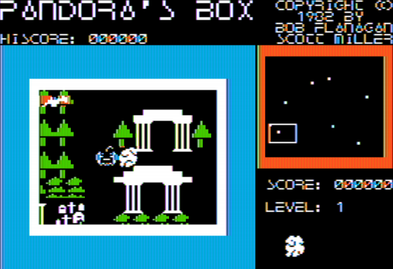 Pandora's Box (Apple II) screenshot: Encountering a Jack'o'Lantern