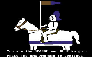 Memory Castle (Commodore 64) screenshot: I am a knight