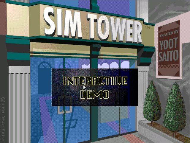 SimTower: The Vertical Empire (Windows 3.x) screenshot: To publicise the game MAXIS released an interactive demo version. This screenshot was taken from a copy found on SimCity 2000: Special Edition