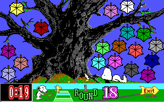 Snoopy's Game Club (DOS) screenshot: Woodstock's Look Alikes! (EGA)