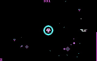 Space Spirals (DOS) screenshot: Level 7, Terroristic Treyes