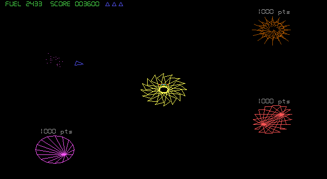 Graviton (DOS) screenshot: The first planet was conquered so it explodes