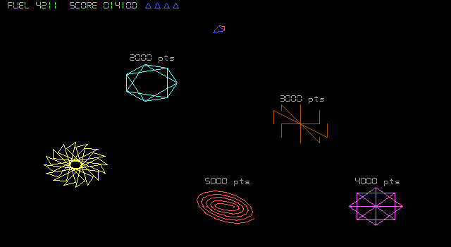 Graviton (DOS) screenshot: The second solar system with four new planets