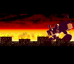 Ruin Arm (SNES) screenshot: Great destruction in the past