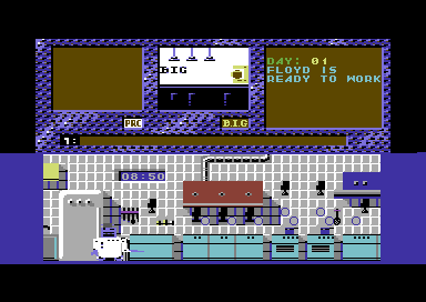 The Big Deal (Commodore 64) screenshot: Lets's get cooking.